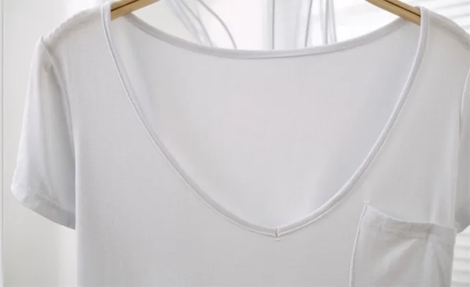S-4XL 여성용 캐주얼 단색 모달 V넥 반팔 티셔츠, 단색 얇은 셔츠, 탑 보터밍 프리 스타일