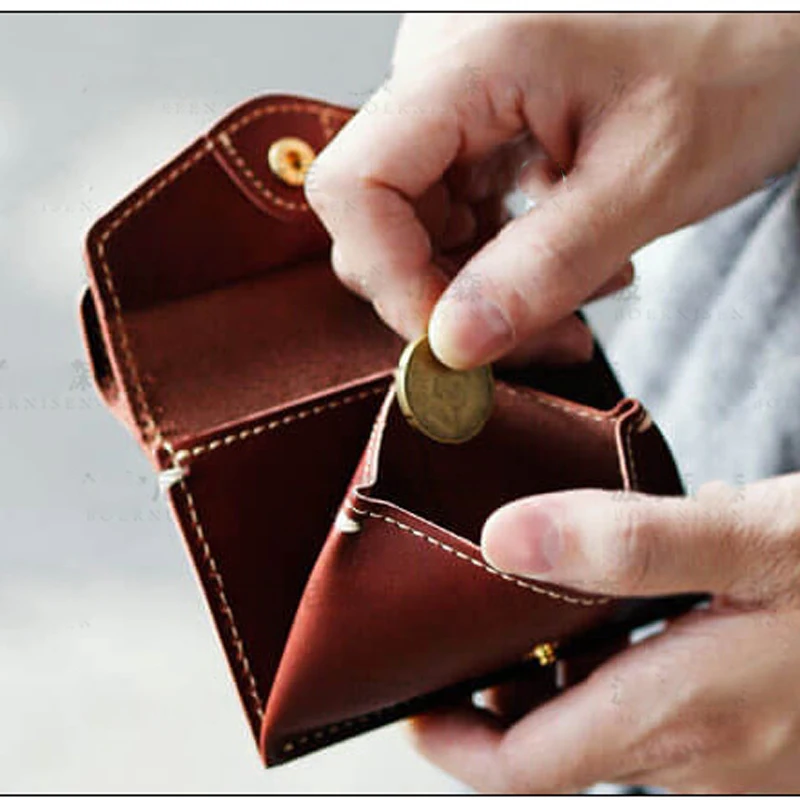 DIY-男性と女性のための革製のハンドバッグ,ダブル層の蓋,カードウォレット,コインカッター,金型のナイフ,手動パンチツール