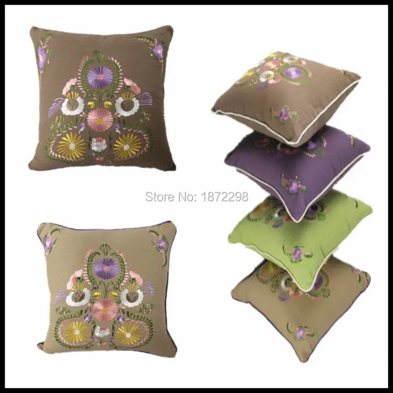 Free Shopping Promotion Rayon Embroidery  Throw Pillow Case HT-LREC-03