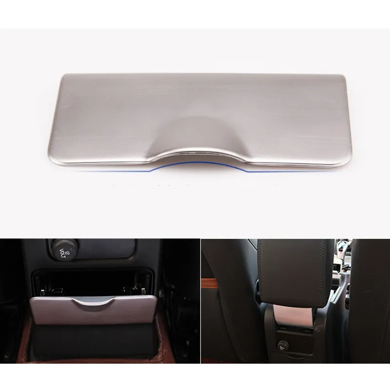 Car Styling Console Armrest Box Decorative Cover Rear Ashtray Panel Trim For Volvo XC60 S60 V60 Interior Stainless Steel Sticker