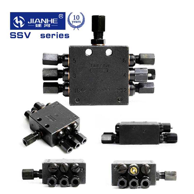 Imagem -06 - Bloco do Distribuidor da Graxa Série Ssv da Válvula do Divisor Série Progressiva da Válvula Ssv do Divisor da Lubrificação