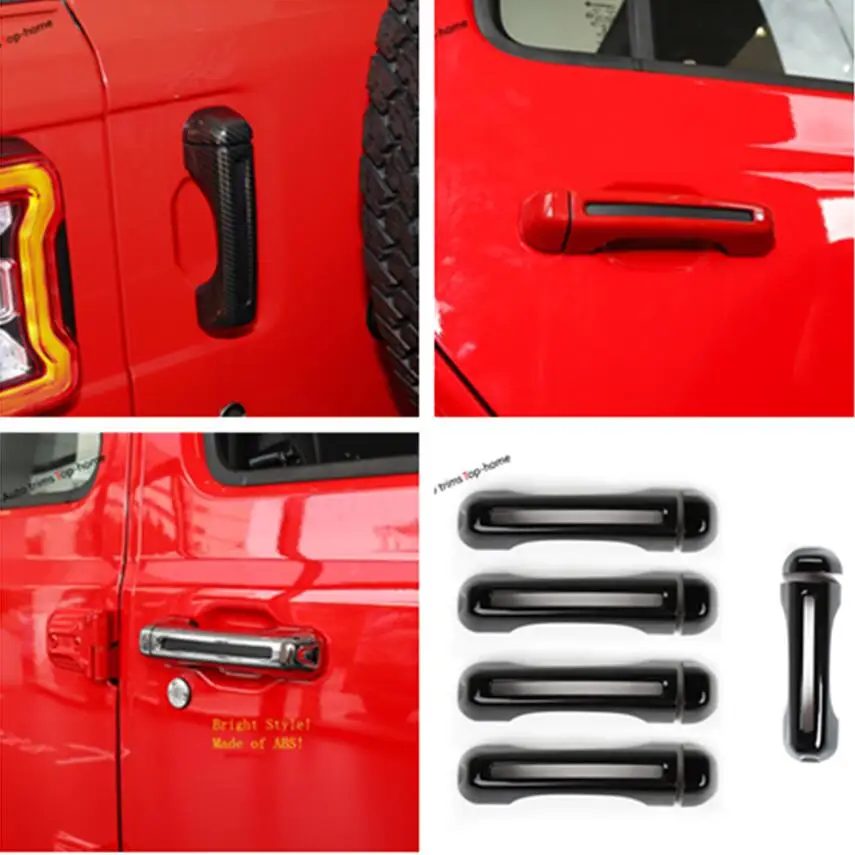 

Yimaautotrims Door Handle & Rear Tailgate Door Pull Cover Trim ABS For Jeep Wrangler JL 4 Door 2018 - 2022 Exterior Mouldings