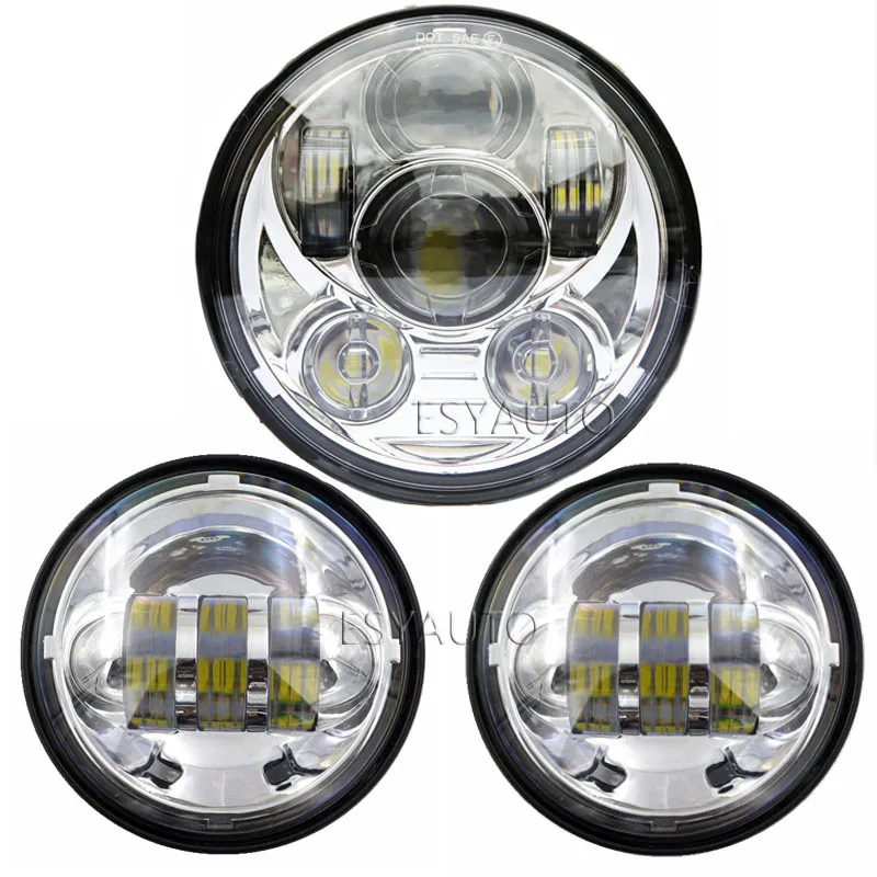 

1set H4 5.75 inch LED 45w/30w Headlight with 30w 4.5inch LED Fog Light Driving Light