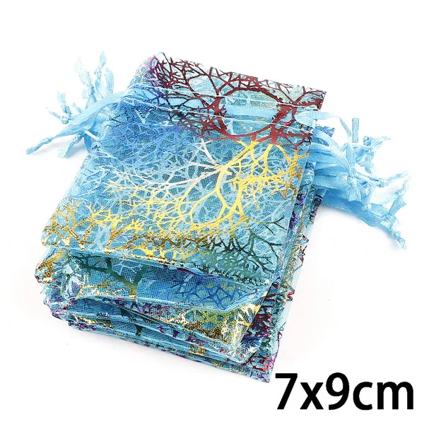 10pcs Drawstring Organza Bags for Jewellery Packaging
