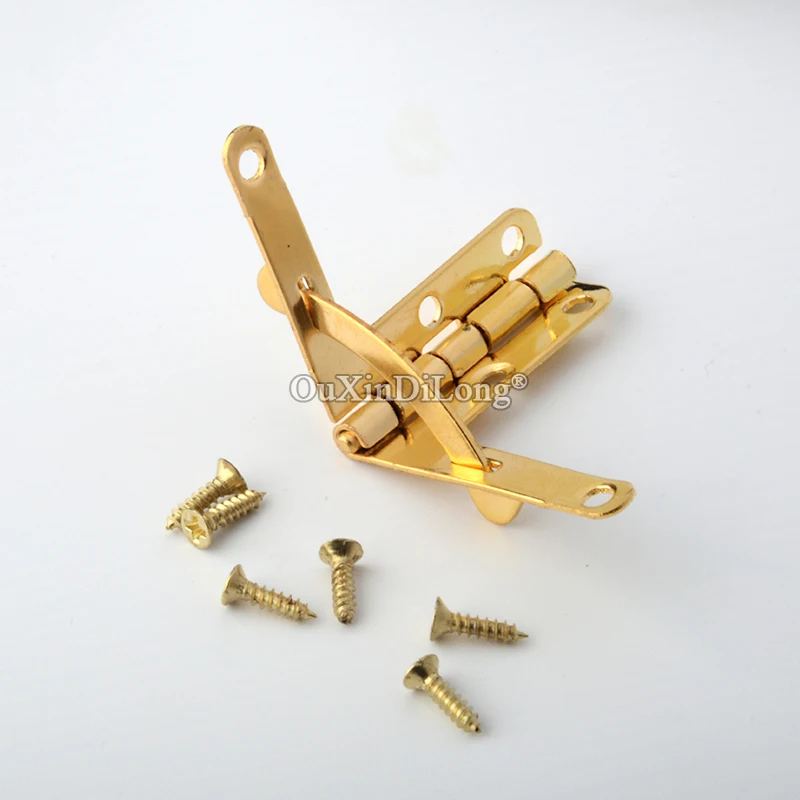 Brand New 100PCS 33*30mm Jewelry Box Support Foldable Hinges Display DIY Wooden Box Cases Humidor Hinges w Screws