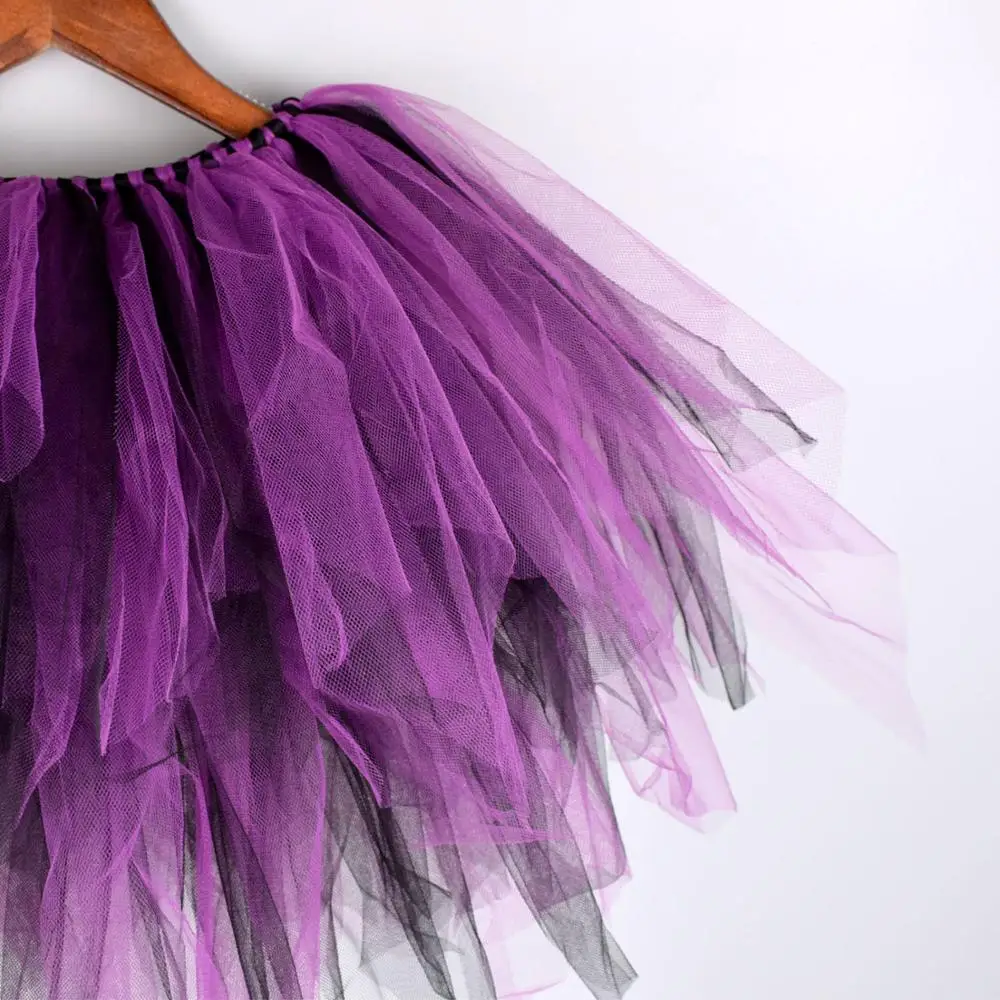 Purple/Black Adult tutu skirt Women Keen Length Fluffy Tulle Tutus Birthday Party Costume Mother and Daughter Photo Prop Skirt