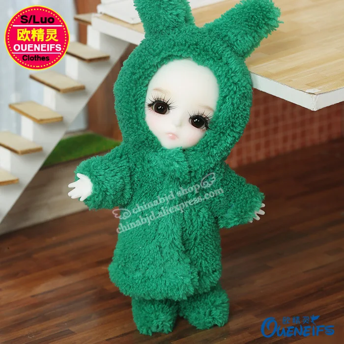 

1/12 BJD SD Doll Clothes Fashion Dolls Sweater with A Cap For girl and boy body YF12-174 Doll Accessories