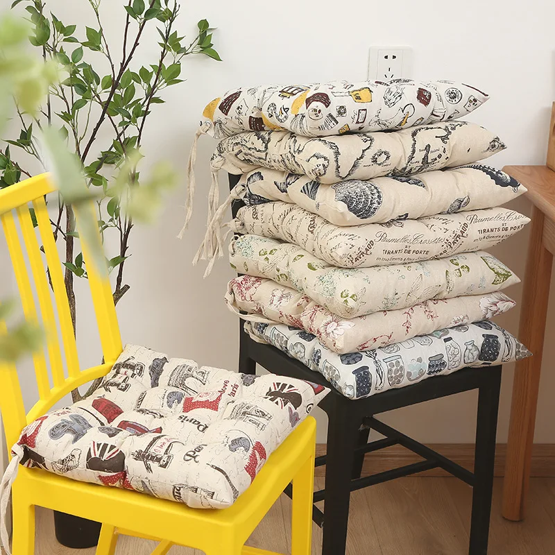 Four seasons cotton linen cushion  tatami seat cushion  floor reading  children seat cushions with fillng Tethered seat cushion