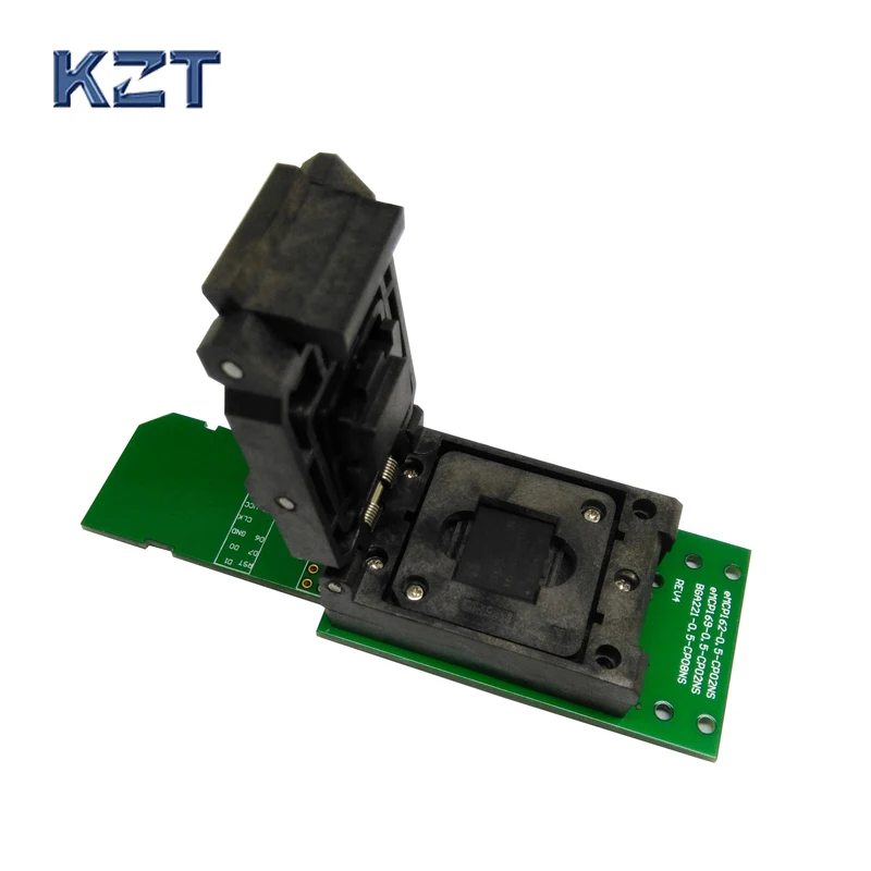 eMCP socket with SD interface, for BGA 221 testing, size 11.5x13mm, nand flash programmer, Clamshell structure