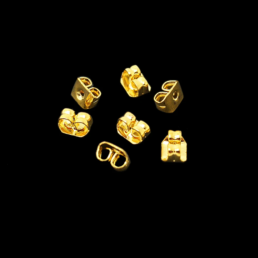 Wholesale Earring Studs Backs Gold Rhodium Plated Butterfly Stopper Scrolls Ear Post Nuts Findings Fashion Jewelry Accessories