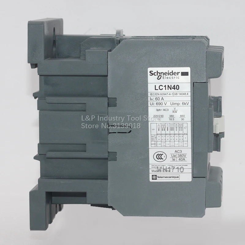 Imagem -04 - Schneider-contator de Circuito Elétrico Original China Lc1-e Easypact Série Tvs Lc1e40m5n 18.5kw380v 40a Atualizado para Lc1n40m5n Novo