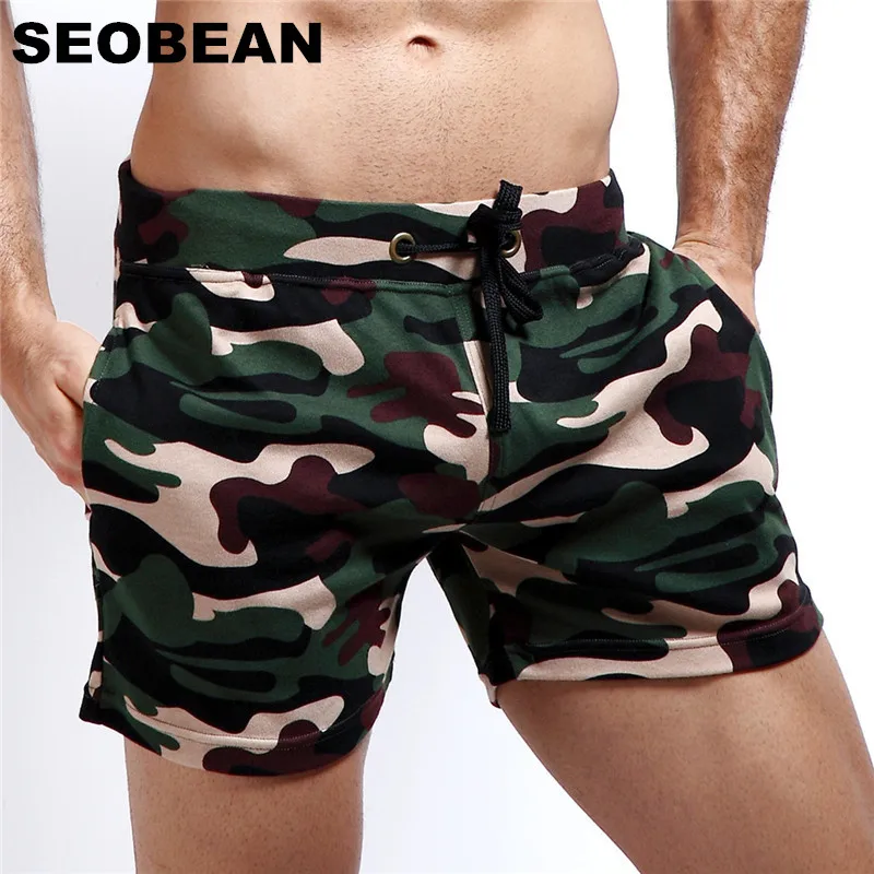 SEOBEAN Camouflage Shorts Men Casual Shorts Fitness Men Bermuda Cotton Jogger Sweatpants