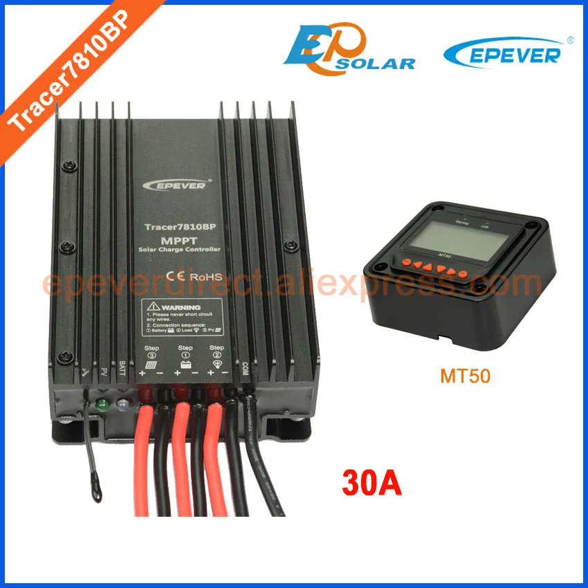 24v 30AMP Tracer7810BP EPEVER solar battery controller 12v 24v auto work with USB cable and MT50 meter