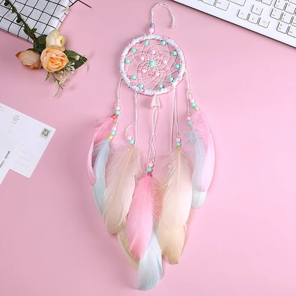 Limited Time Promotion Newest India Styles Handmade Dream Catcher With Feathers Wind Car Hanging Carft Gift For Home Decoration