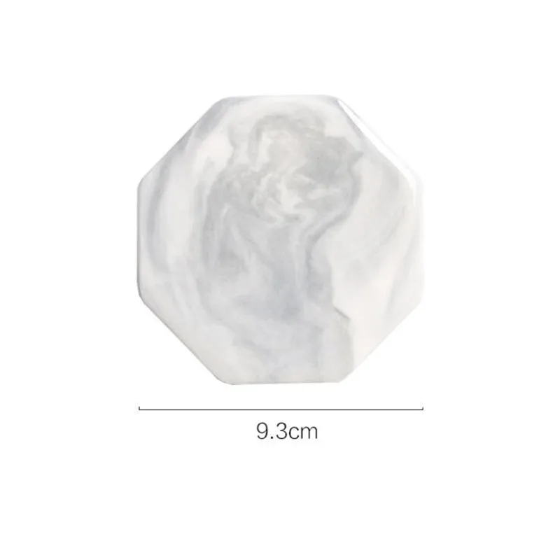 CFen A\'s Marble Pattern Ceramics Coaster Cup Pad Mat Heat insulation Table Bowl Mat Coffee Tea Cup Drink Coasters Round 1pc