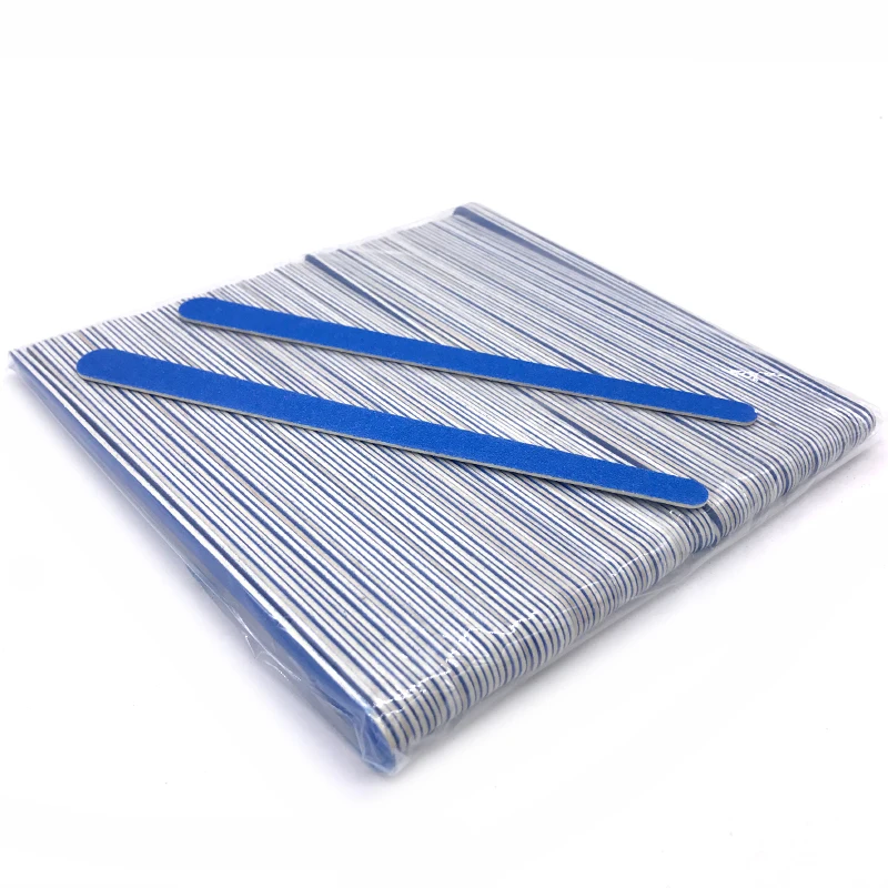 20 Pc Sanding Limas Para Manicura Wooden Nail Files 180/240 Nails Accessoires 17Cm Pedicure s Blue  File Nail Products Lima Unha