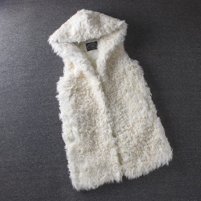 real fur gilet long lamb fur vest