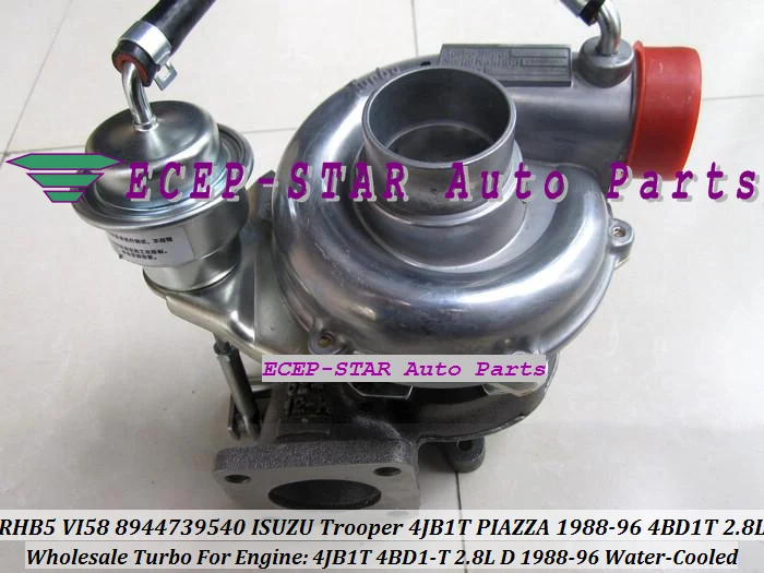 Water Cooled Turbo RHB5 VI58 8944739540 VD130047 8970192920 VI35 For ISUZU For Holden Trooper 4JB1T PIAZZA 88-96 4BD1T 2.8L 97HP