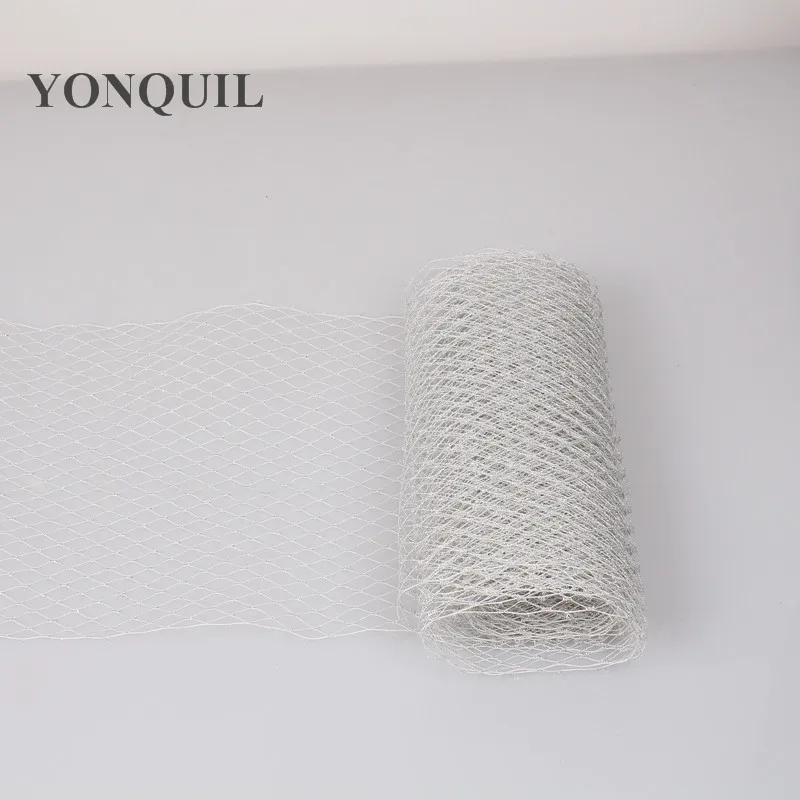 10 Yards Per Lot Silver Gold Birdcage Veil 23CM Width Russian Veiling DIY Hair Accessories Netting Wedding Veils