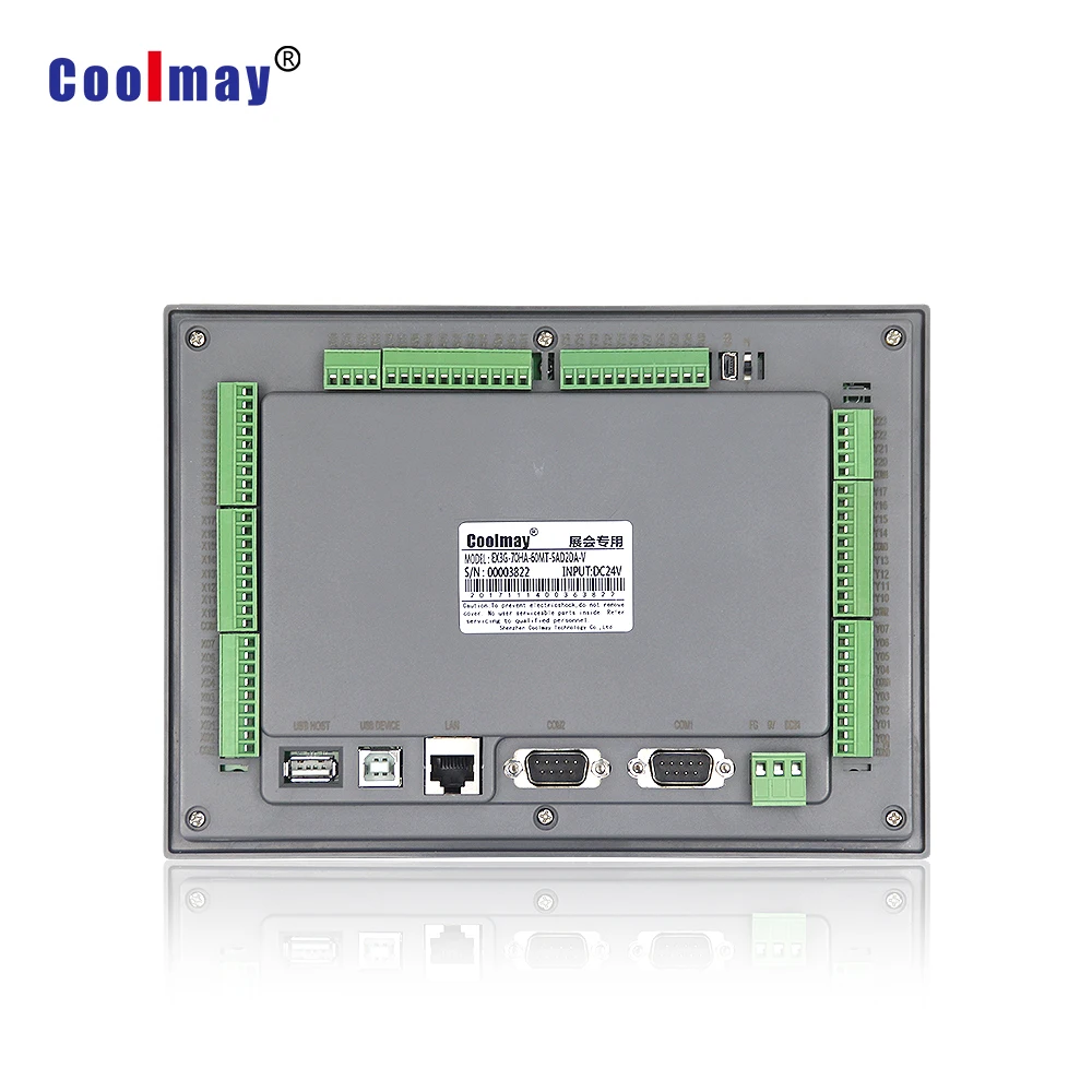 Coolmay High Resolution 1024*800 HMI PLC All in one support servo control 12AI 8AO