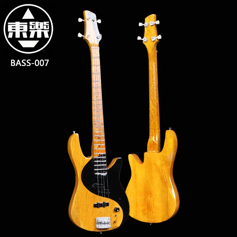 

Wooden Handcrafted Miniature Guitar Model Bass-007 Bass Guitar Display with Case and Stand (Not Actual Bass! for Display Only!)