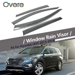 OVERE NIEUWE 1Set Rook Venster Regen Vizier Voor Hyundai IX45/Santa Fe 2013 2014 2015 2016 2017 2018 Deflectors Guard Accessoires