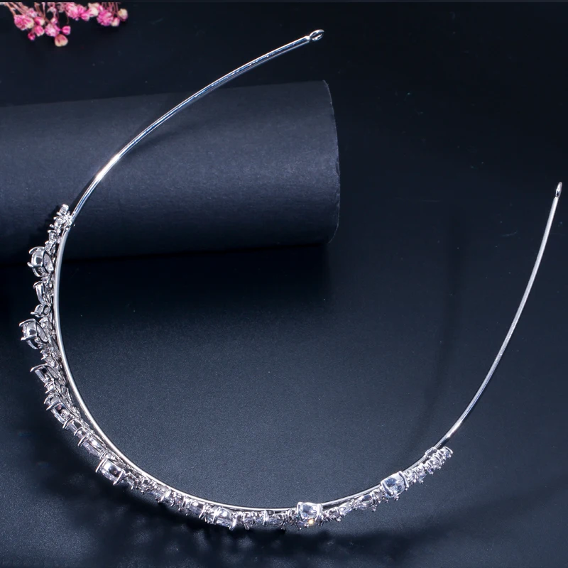 CWWZircons Hochwertige Zirkonia Romantische Braut-Blumen-Tiara Krone Hochzeit Brautjungfern Haaraccessoires Schmuck Großhandel FS0001 – Detail 5