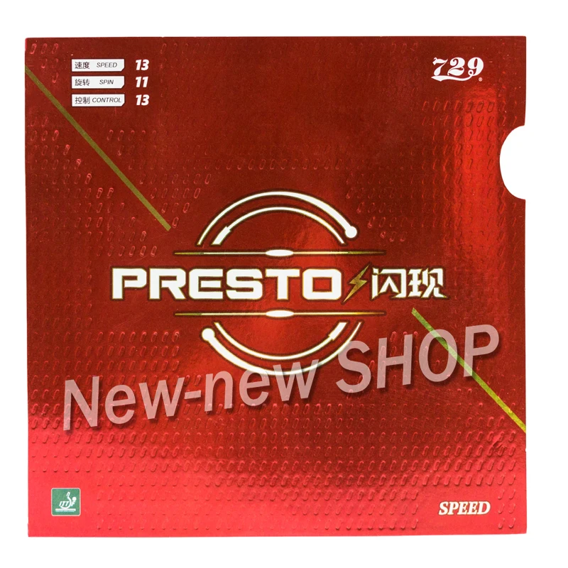 

Friendship 729 PRESTO Spin / Speed (2018 New, Non-sticky Rubber + Macroporous Sponge) Table Tennis Rubber Ping Pong Sponge