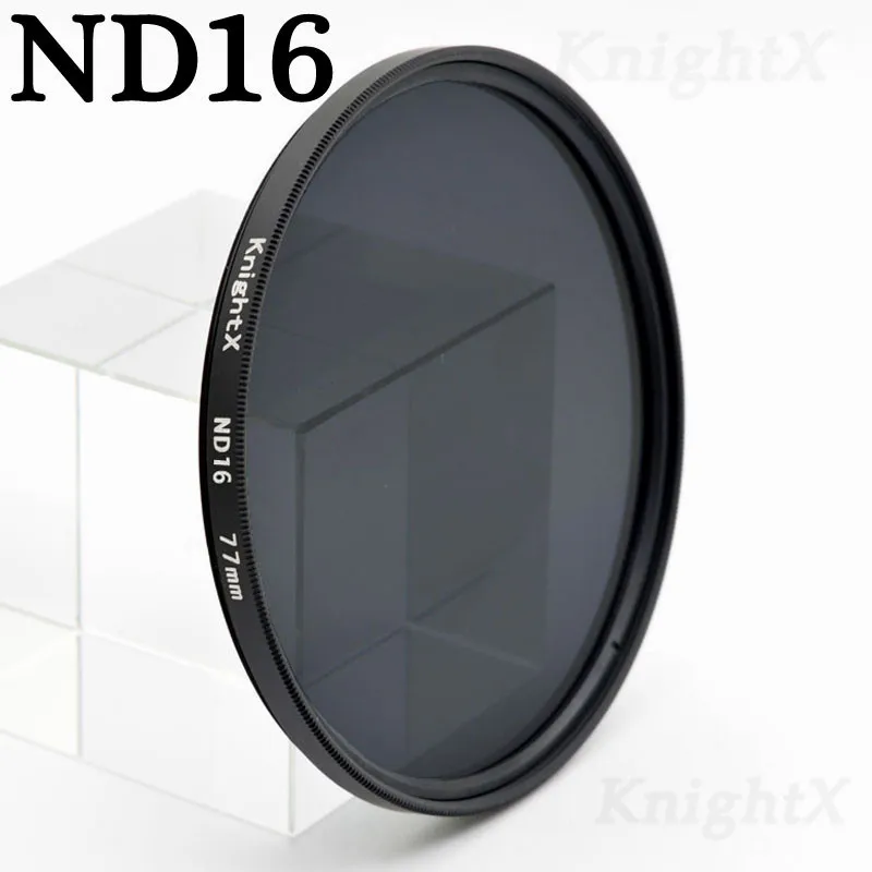 KnightX ND2 ND4 ND8 ND16 ND 52MM 58MM 67MM 77MM Camera Lens Filter For canon eos sony nikon 400d d70 photo kit 60d 200d 18-135