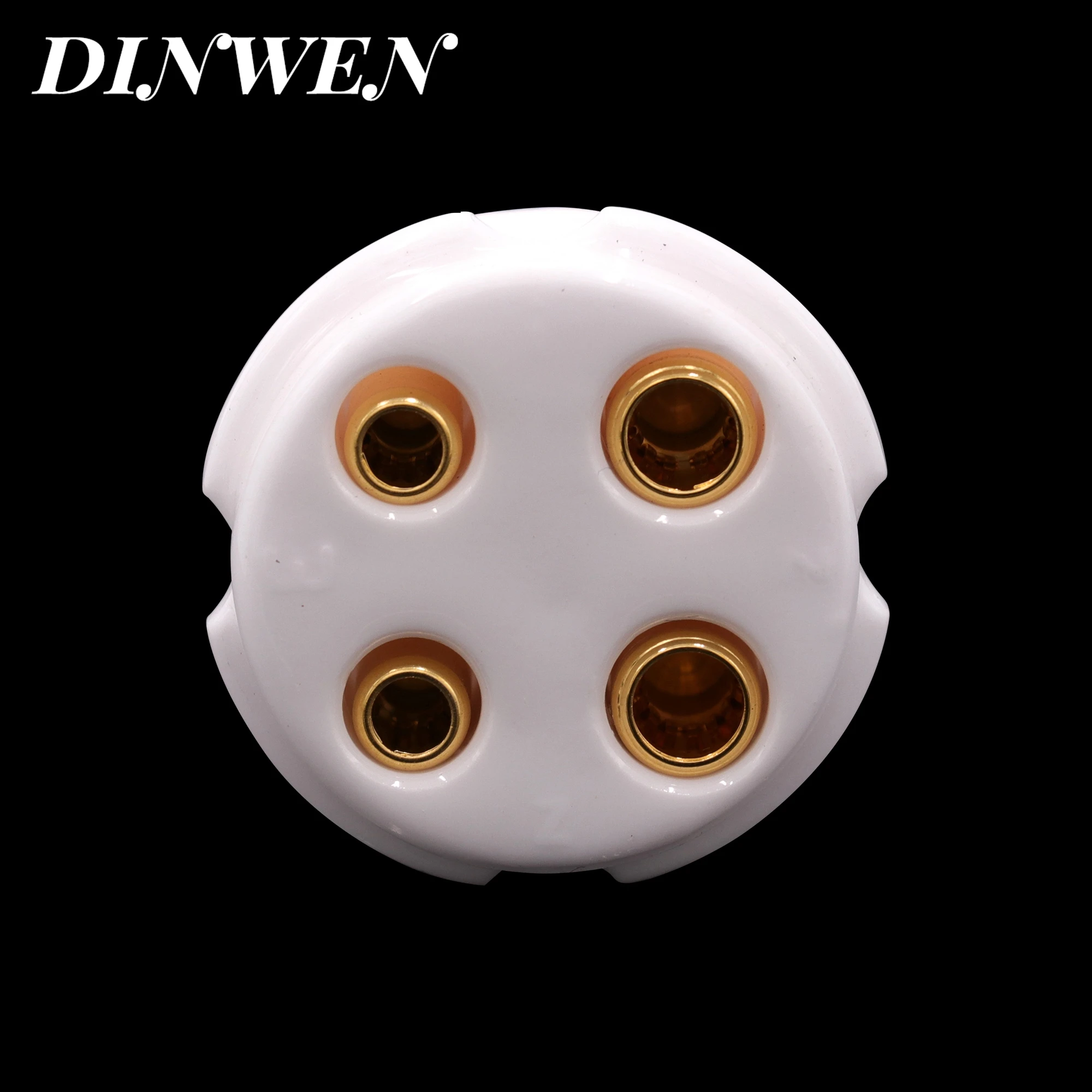 1PC 4PIN ROHR BUCHSE EIZZ High-End Keramik Vergoldet Kupfer VENTIL BASIS für 300B 2A3 811 5Z3 45 71A Vintage Audio Verstärker DIY – Detail 9