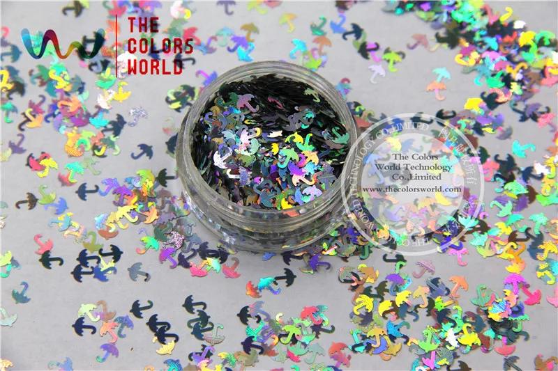 TCA100 Laser Silver Color umbrella 5MM Size Glitter dust ,Specular luster glitter for nail,tatto,Art decoration and others