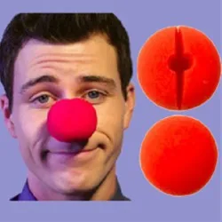 

5pcs 2" (5cm) Red Sponge Ball Can put on your Nose,Clown Nose Magic Tricks Close Up Street Gimmick Props Comedy