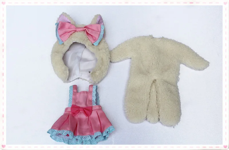 For blythe dolls, for 1/6 baby cat suit, winter suits for 30 cm dolls