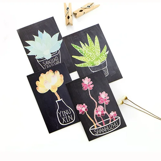 

multi-use 5.2*8cm 54pcs Mini Card blackboard succulent design Scrapbooking party invitation cards Scrapbooking DIY