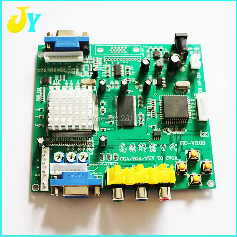 Free shipping RGB/CGA/EGA/YUV to VGA Video Converter Board CRT to LCD monitor converter board for game machine