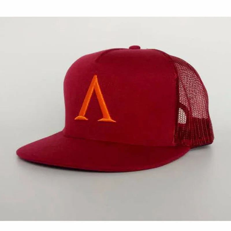 Trucker Cap China Manufacturer Factory Supplier 5 Panel Baseball Nylon Mesh Flat Bill Hat Good Quality Embroidery Logo Head Wear