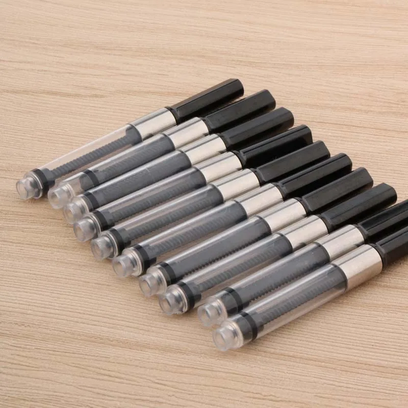 10pcs 3.4mm metal black silver big Fountain Pen Ink Refill Cartridges Stationery Office school supplies