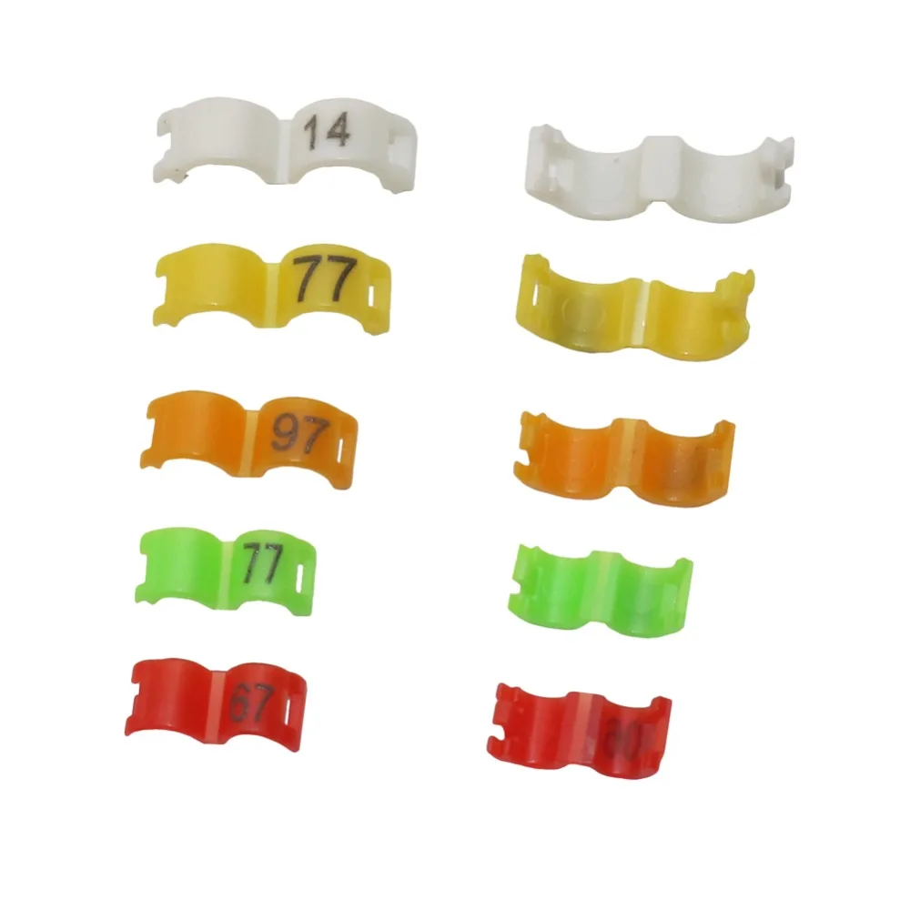 100 Pcs / lot Bird clip ring 2.7mm 3mm 4mm 4.5mm 5mm Plastic foot rings Colorful birds, Acacia birds pigeon All kinds of bird fo