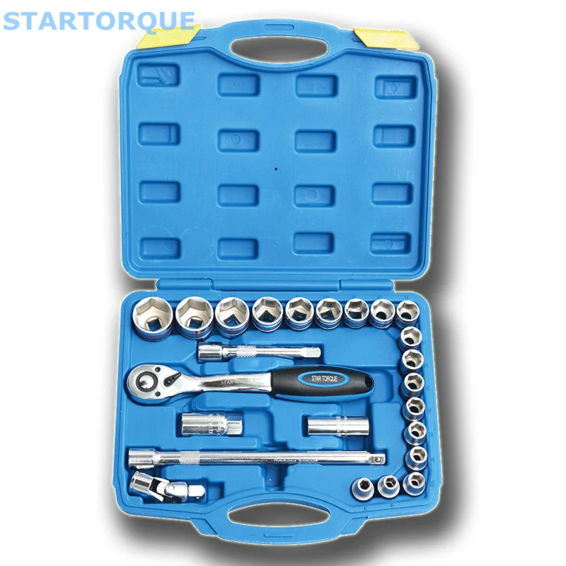 STARTORQUE 24pcs/set Spanner Socket 1/2 Car Repair Tool Ratchet Wrench Screw Mechanical