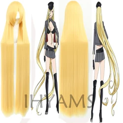 150CM Noragami Bishamon Long Golden Synthetic Hair Cosplay Wig Halloween Costume Party Wigs + Wig Cap