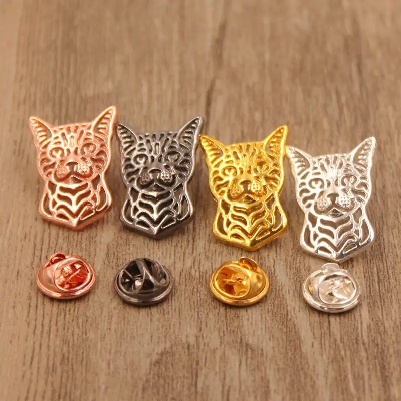 Mdogm Bengal Cat Animal Brooches And Pins Coat Suit Metal Small Father Collar Badges Gift For Female Male Men BT005