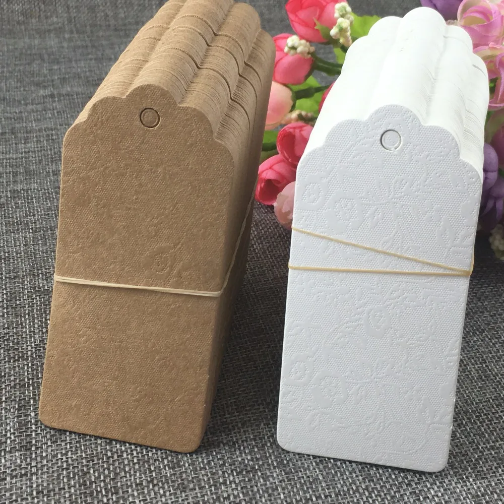 

500PCS/Lot 9.5x4.5cm New fashion jewelry print "rose"pendant color white cardboard display card accept custom logo retro classic