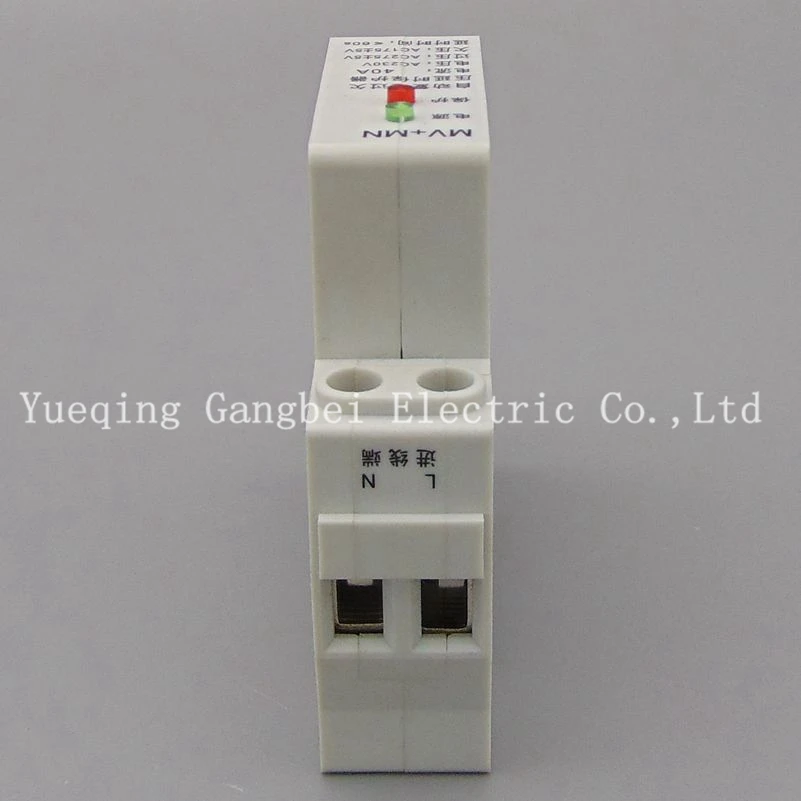 1P 40A 230V Din rail automatic recovery reconnect over voltage and under voltage protective device protector protection relay