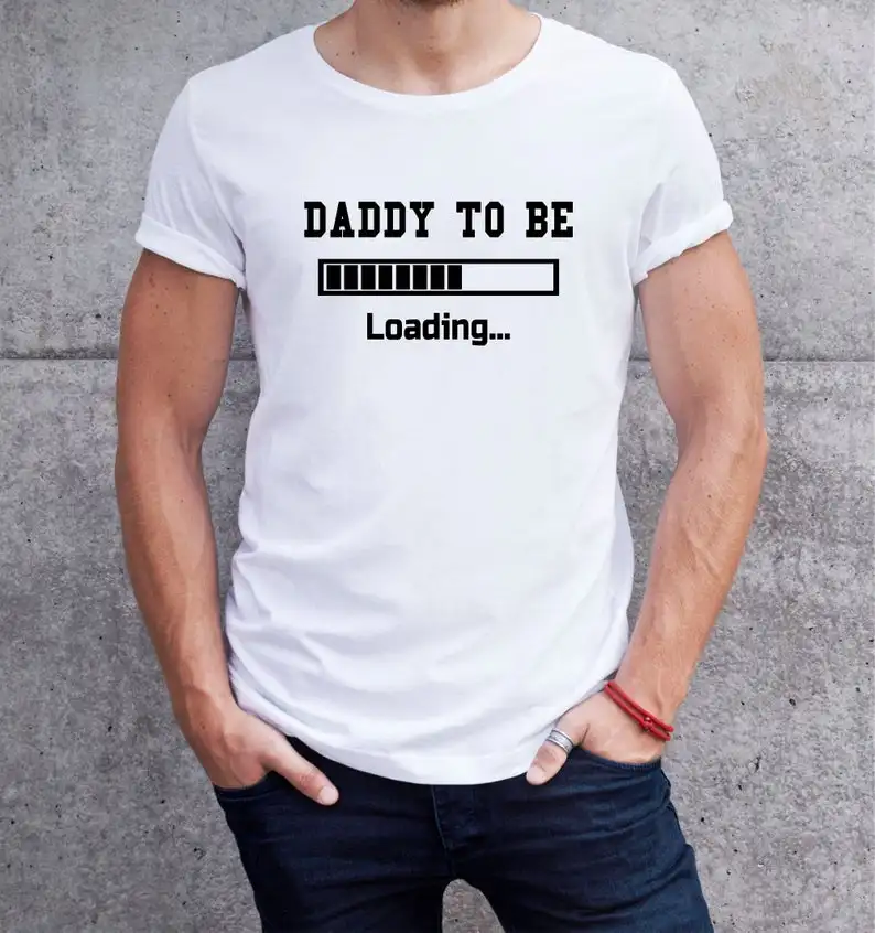 Sugarbaby New Arrival Daddy To Be T-shirt  Dad To Be Shirt Pregnancy Announcement New Dad Men"s t shirts Unisex Crew neck Tees image 2