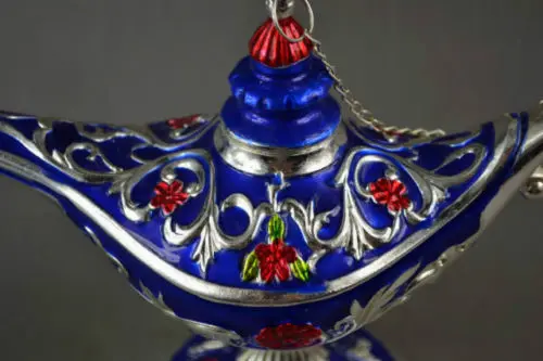 Hand-made Miao Silver & Cloisonne Carving Flower Magical tea wine pot metal handicraft