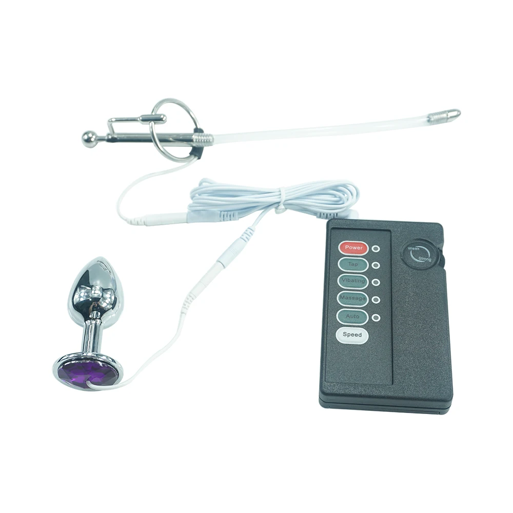 전기 충격 전기 자극 금속 항문 엉덩이 플러그 요도 소리 확장기 남근 스틱 섹스 토이 남자