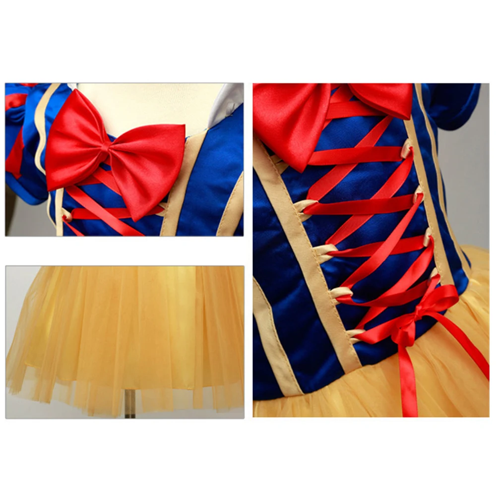 Children Cosplay Dress Snow White Girl Princess Dress Halloween Party Costume Children Clothing Sets Kids Clothes Girls Dresses