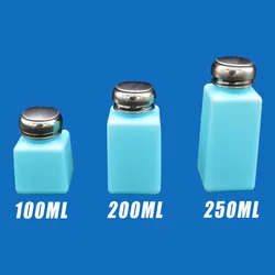 FEPRLO 100ml/200ml/250ml white blue Alcohol plastic soldering flux Bottle fit for medical & industry Pumping Dispenser Cleaner