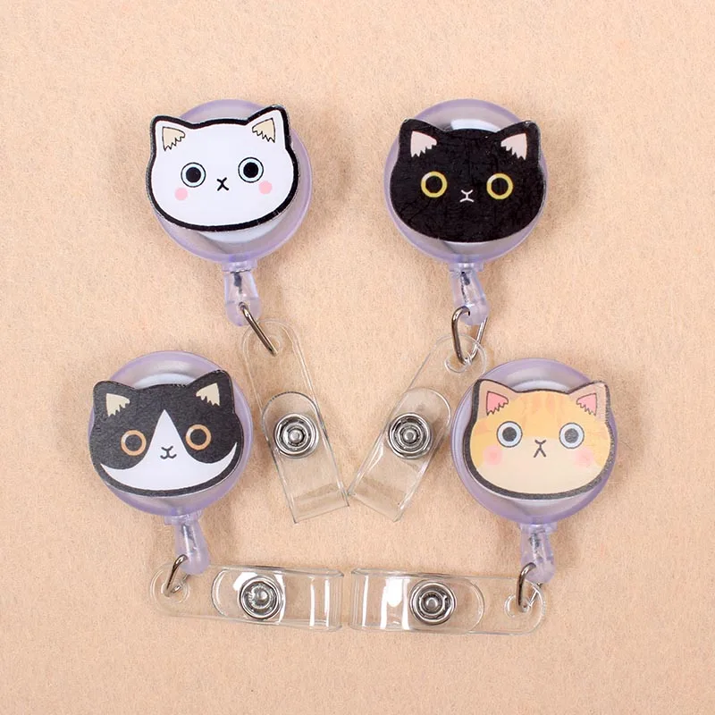 

Креативный 60 см милый акриловый кошачий лицевой идентификационный раскладной держатель для бейджа студента медсестры доктора выставки Enfermera имя карты грудь