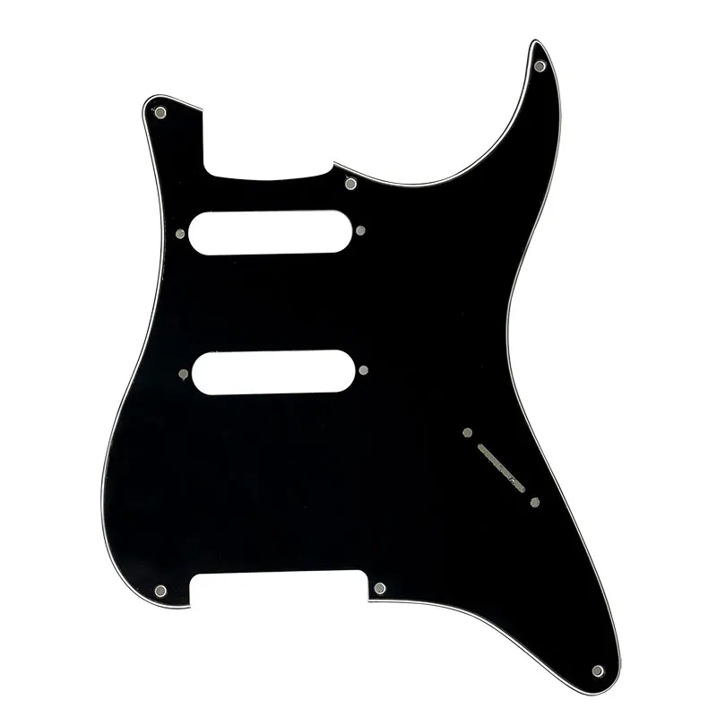 Pleroo Custom Guitar Parts - For ST Blank SS Pickguard 6 Hole US Spec Strat No Bridge Pu Route Various